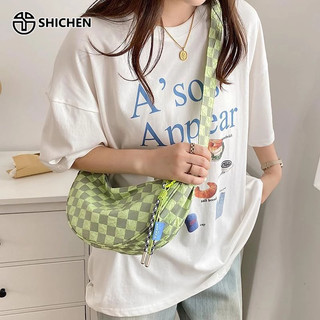 Túi đeo chéo SHICHEN kẻ sọc caro thời trang Hàn Quốc mới niche cho nữ