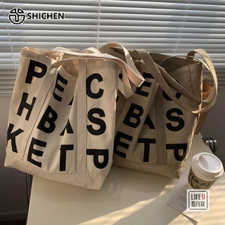 SHI CHEN Túi Xách Vải canvas Cỡ Lớn In Hình Quả Đào Xinh Xắn Hợp Thời Trang