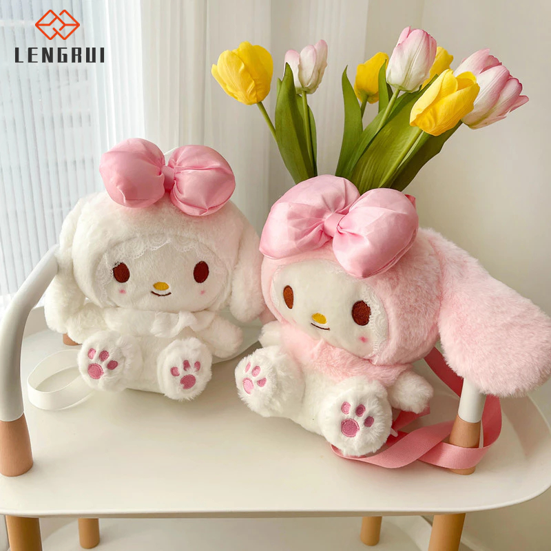 FOREVER LENGRUI mới ngọt ngào dễ thương nữ tính trái tim ba lô lông thú thời trang phim hoạt hình sang trọng túi messenger thỏ