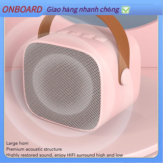 Máy Karaoke Mini Có Micro Không Dây Loa Bluetooth Di Động Cho Trẻ Em Người Lớn OnBoard