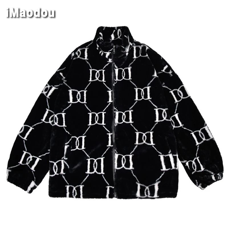 IMaodou Áo Khoác Đệm cotton Len Lông Cừu Giữ Ấm Phong Cách Đường Phố hong kong Thời Trang Mùa Đông Cho Nam