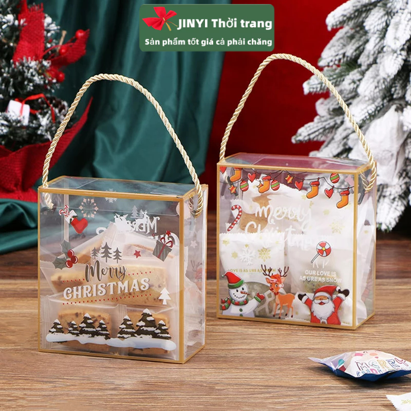 Hộp Quà Giáng Sinh Trong Suốt 14 * 14 * 7cm