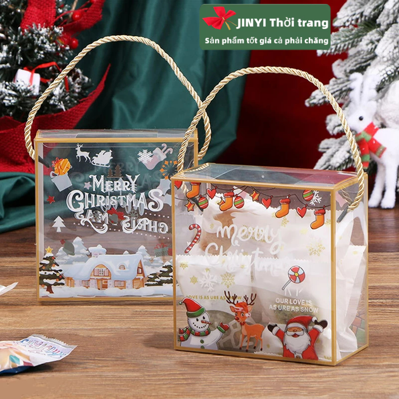 Hộp Quà Giáng Sinh Trong Suốt 14 * 14 * 7cm