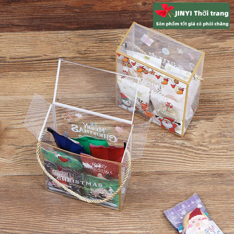 Hộp Quà Giáng Sinh Trong Suốt 14 * 14 * 7cm