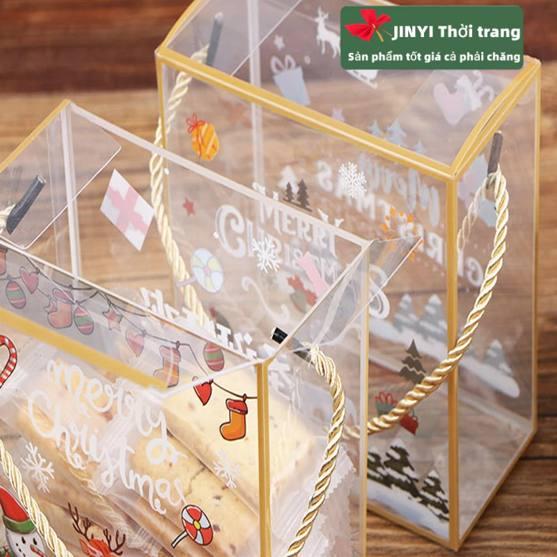 Hộp Quà Giáng Sinh Trong Suốt 14 * 14 * 7cm