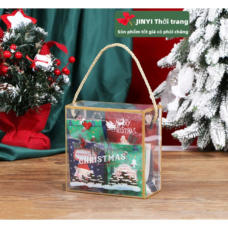 Hộp Quà Giáng Sinh Trong Suốt 14 * 14 * 7cm