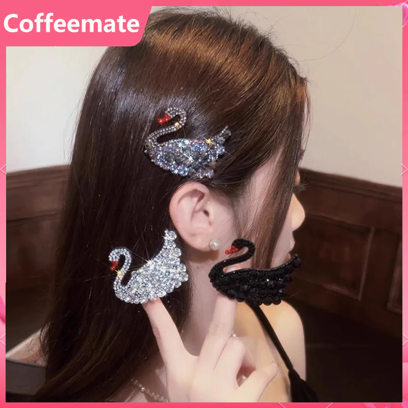 ⚡Kẹp Tóc Hình Thiên Nga Đính Đá Thanh Lịch