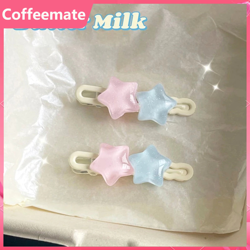 ⚡Kẹp Tóc Hình Ngôi Sao / Trái Tim / Phấn Má Hồng mini Dễ Thương 13 Màu Lựa Chọn Phong Cách Nhật Bản