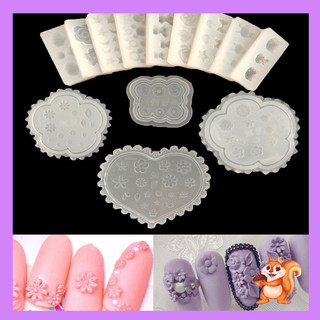 Khuôn silicon hình hoa 3d trang trí móng tay