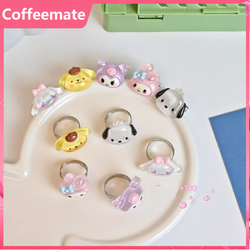💜💜Nhẫn Đôi Hình Mèo Melody Kuromi Nhật Bản Dễ Thương