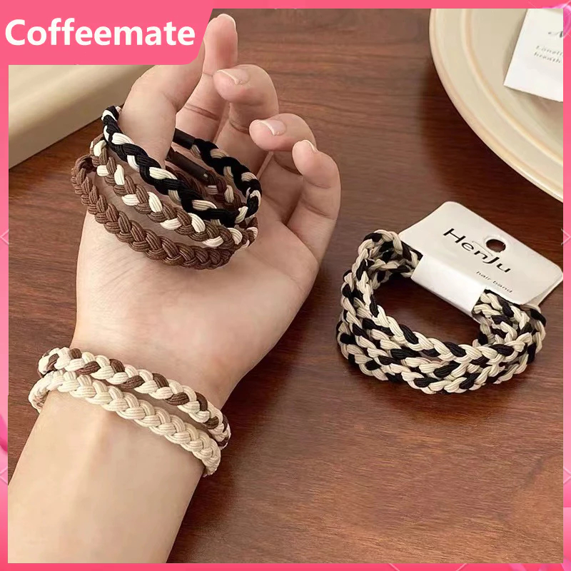 ⚡Dây Buộc Tóc Co Giãn Hình Ly Cà Phê / Sữa Phong Cách Vintage Cho Nữ