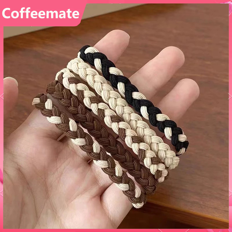 ⚡Dây Buộc Tóc Co Giãn Hình Ly Cà Phê / Sữa Phong Cách Vintage Cho Nữ