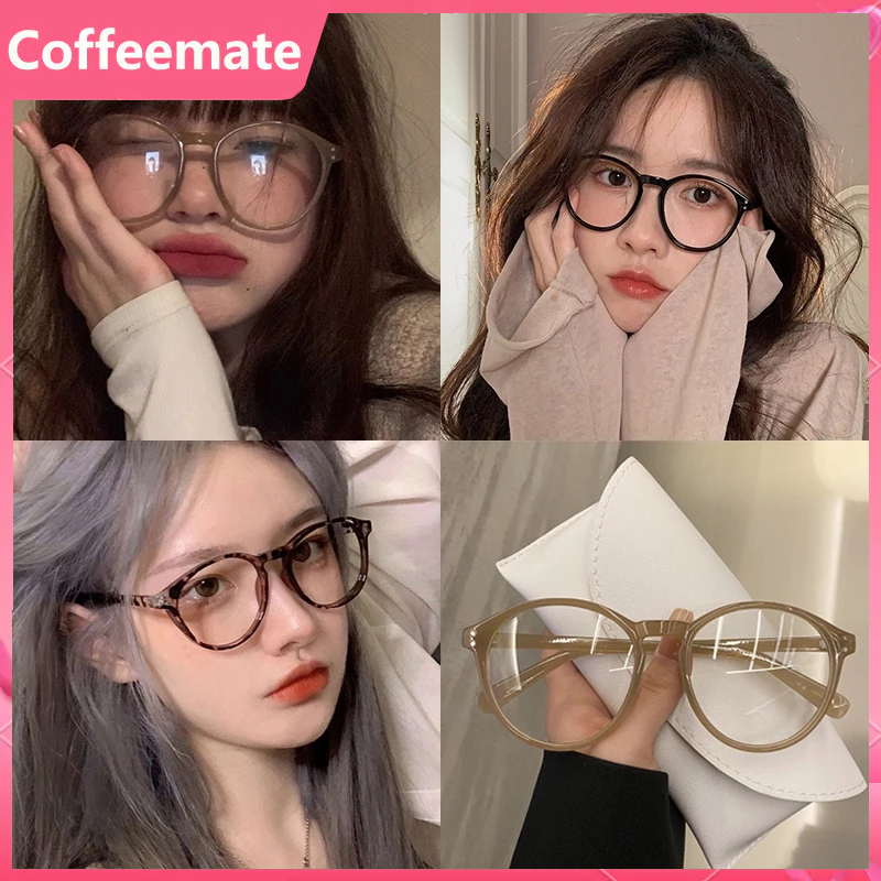 【coffeemate】⚡Mắt kính gọng tròn phong cách Hàn Quốc thời trang cho nữ