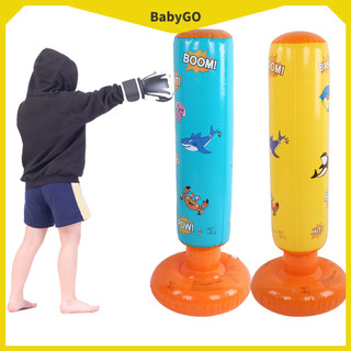 ● babygo cột boxing bơm hơi trẻ em đánh đấm túi bao cát giảm áp lực phụ kiện