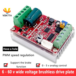 Bảng mạch điều khiển động cơ không chổi than voktta dc 6-60v 380w 400w bldc ba pha dc pwm 12v 24v 48v