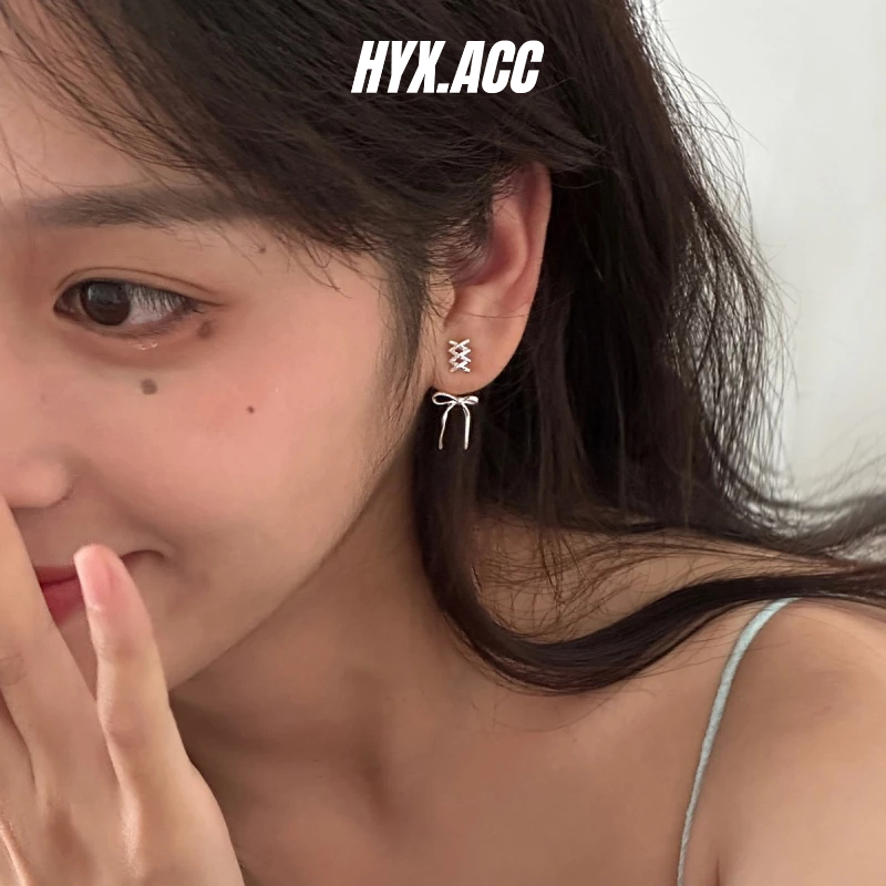 Bông Tai Ruy Băng Thắt Nơ Thời Trang Nữ Tính