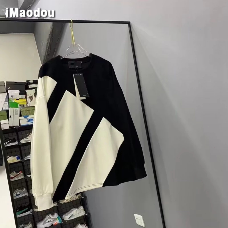 IMaodou Áo Sweater Tay Dài Thời Trang Thu Đông Dành Cho Nam Giới