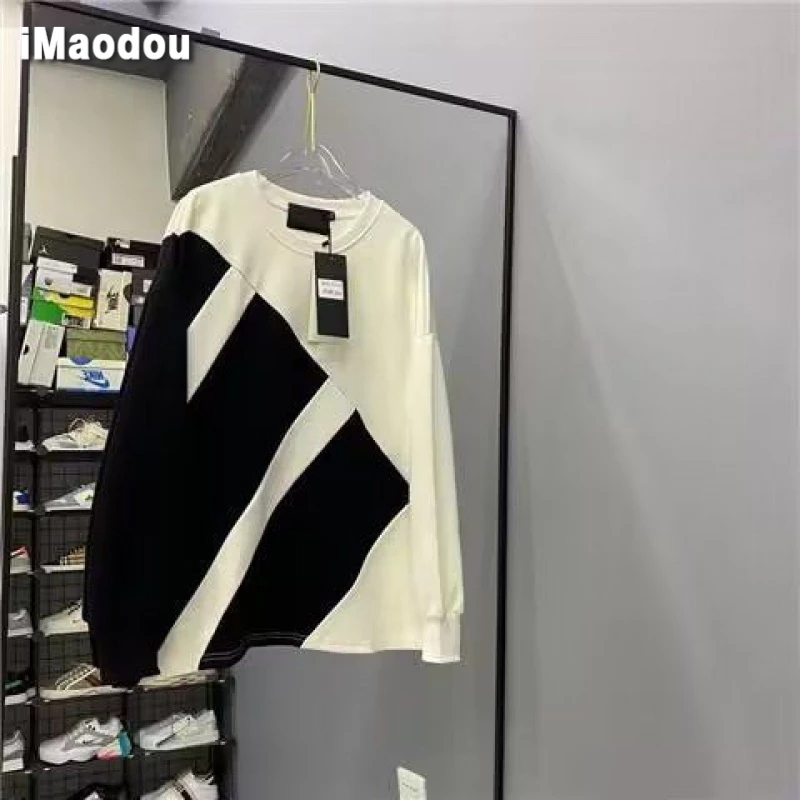 IMaodou Áo Sweater Tay Dài Thời Trang Thu Đông Dành Cho Nam Giới