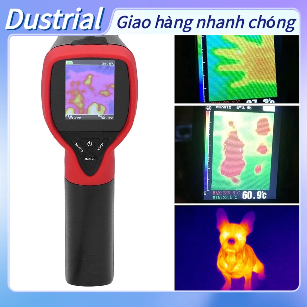 Dustrial Camera chụp ảnh nhiệt Máy hồng ngoại cầm tay nhỏ gọn chống mài mòn dùng cho xây dựng 100‑240V