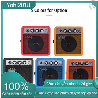 Loa mini hỗ trợ khuếch đại âm thanh đàn guitar điện 5W có nút điều chỉnh giắc cắm đầu vào 3.5mm & 6.35mm