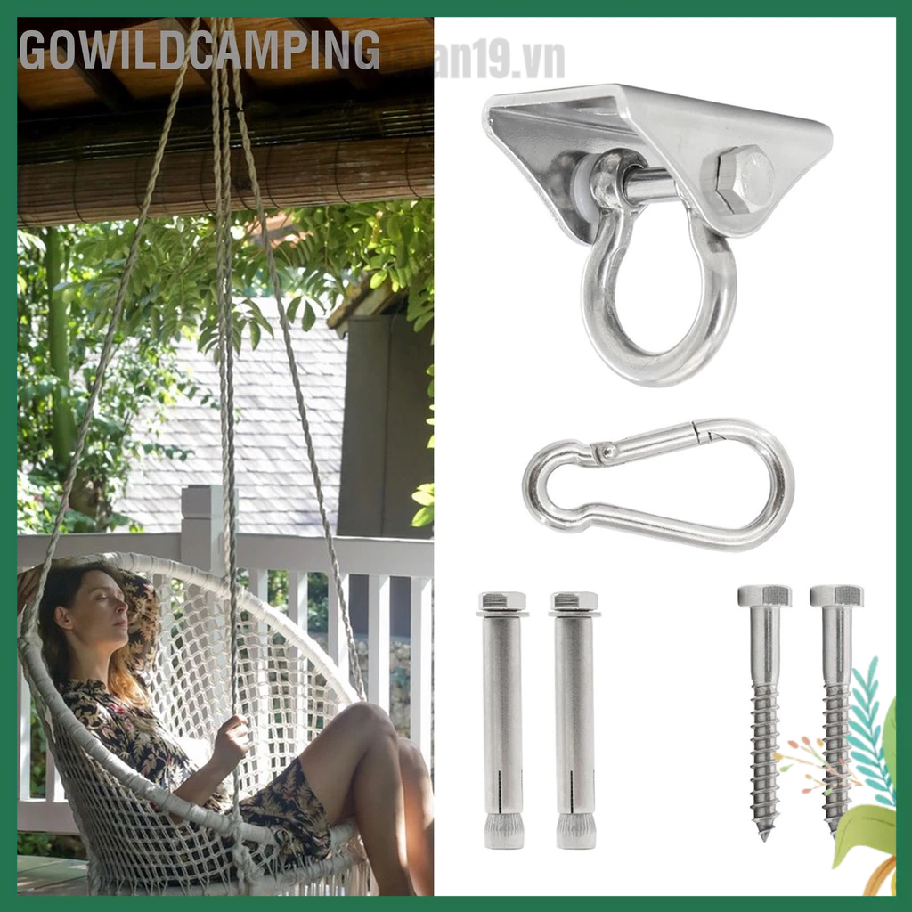 GoWildCampingThép không gỉ 304 treo tấm đu móc bao cát treo ghế khóa cố định võng tấm cố định yoga phụ kiện