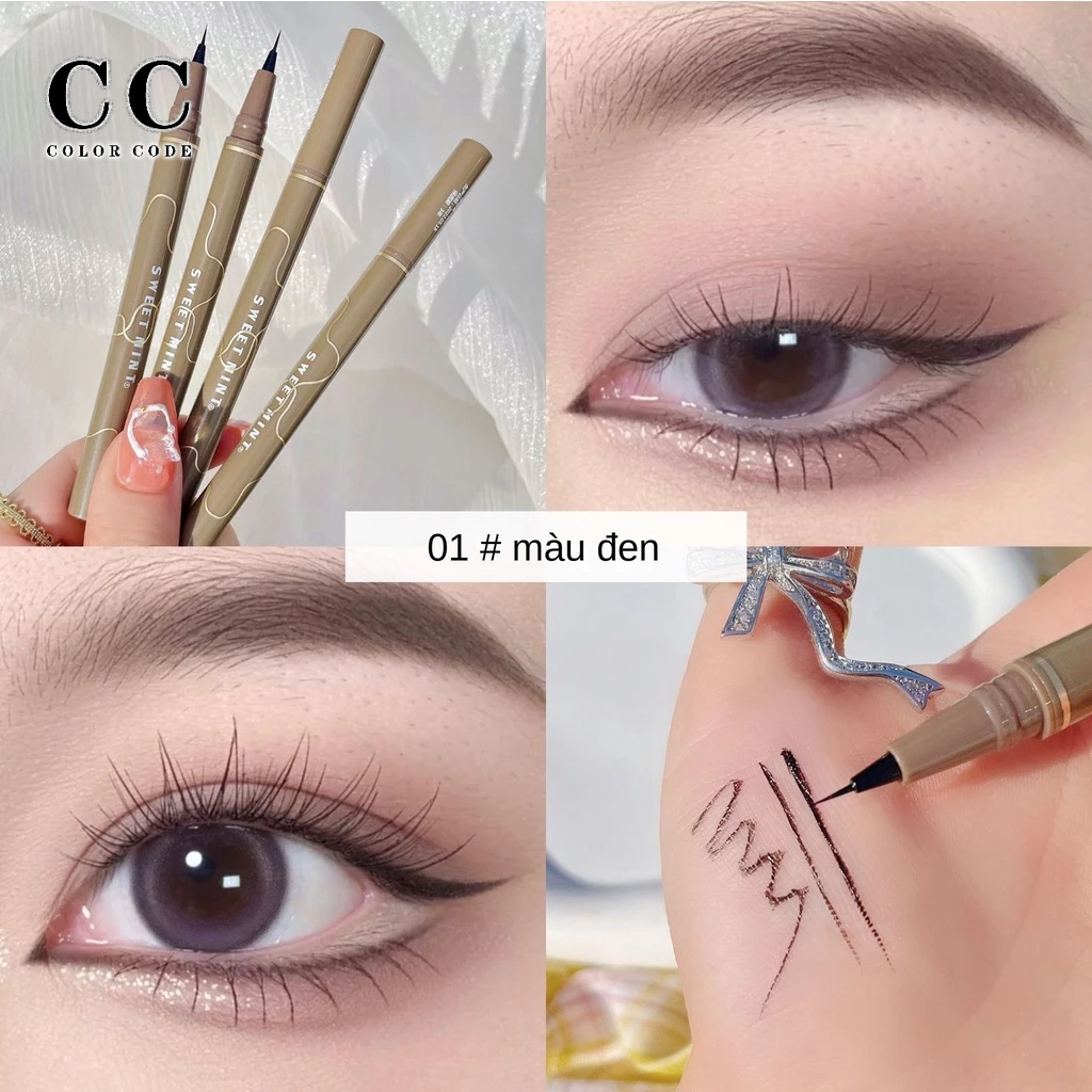 CODE Bút Kẻ Mắt Ngòi Siêu Mịn Tự Nhiên Chống Nước Chống Mồ Hôi Lâu Trôi