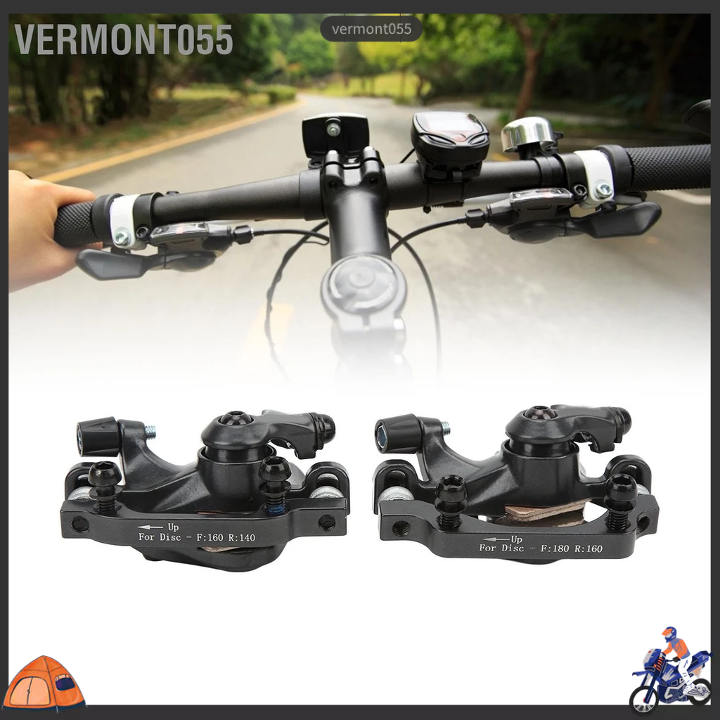 Vermont055 WAKE Dòng Kéo Thước Phanh Đĩa Thủy Lực Phía Trước Sau Xe Đạp Leo Núi Bộ
