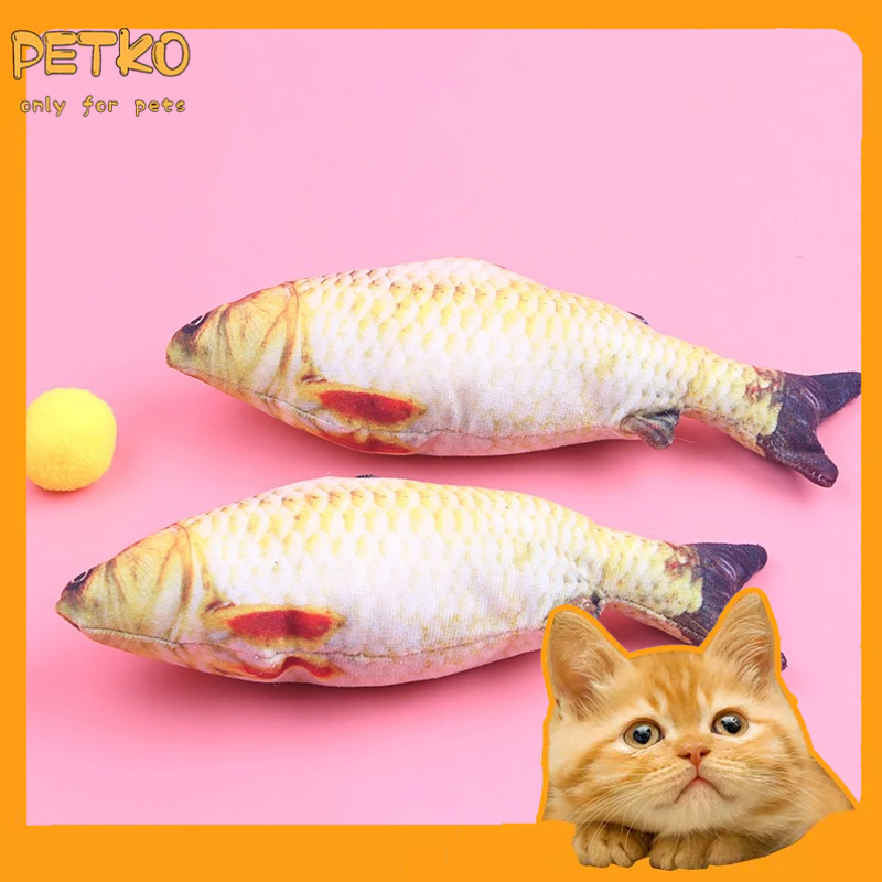 Sang trọng giả cá vui nhộn mèo răng mài mèo bạc hà cá thú cưng đồ chơi mèo