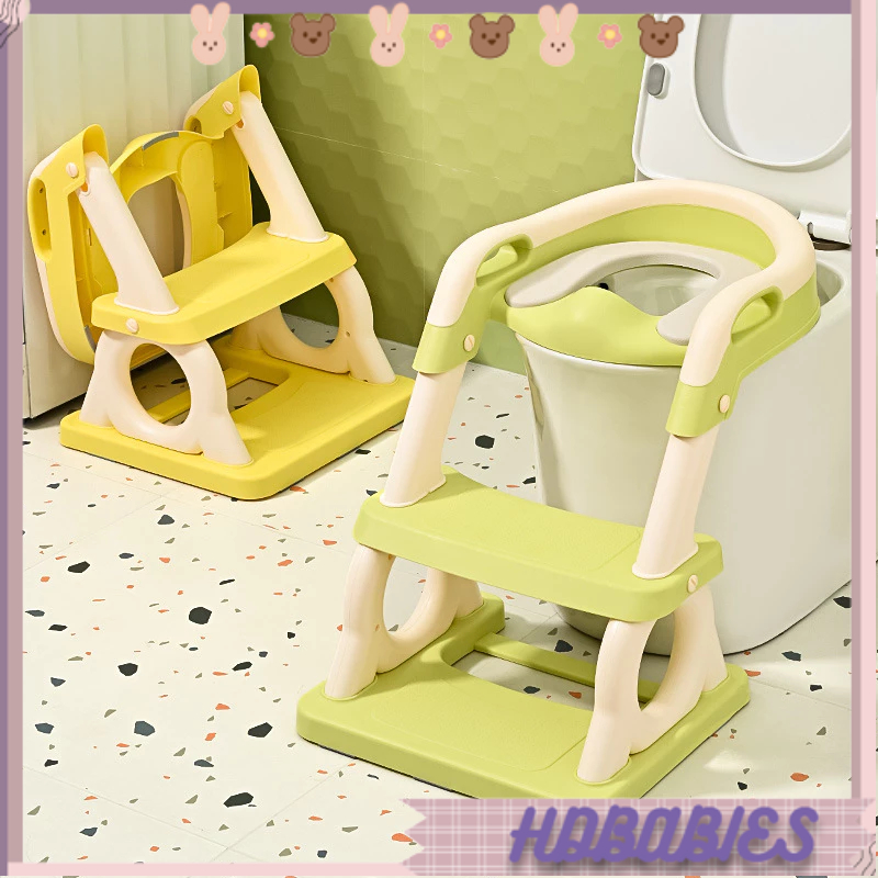 Ghế ngồi vệ sinh tập bô có thang bậc di động thể gập lại đi HDbabies