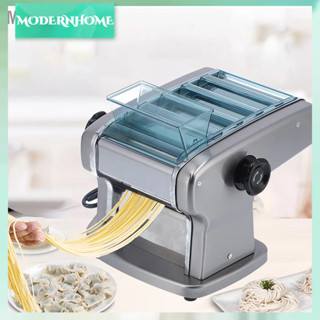 ModernHome Máy làm mì ống điện 4 lưỡi bằng thép không gỉ cán bột hoàn toàn tự động Vương quốc Anh 220V