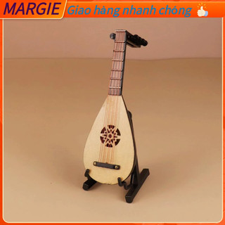 Đàn mô hình đồ trang trí phỏng pipa guitar trung quốc nhạc cụ dây thu nhỏ cho nhà búp bê MARGIE