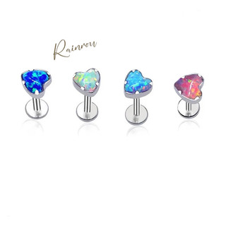 Khuyên Tai Xoắn Ốc Bằng Titan Hình Trái Tim