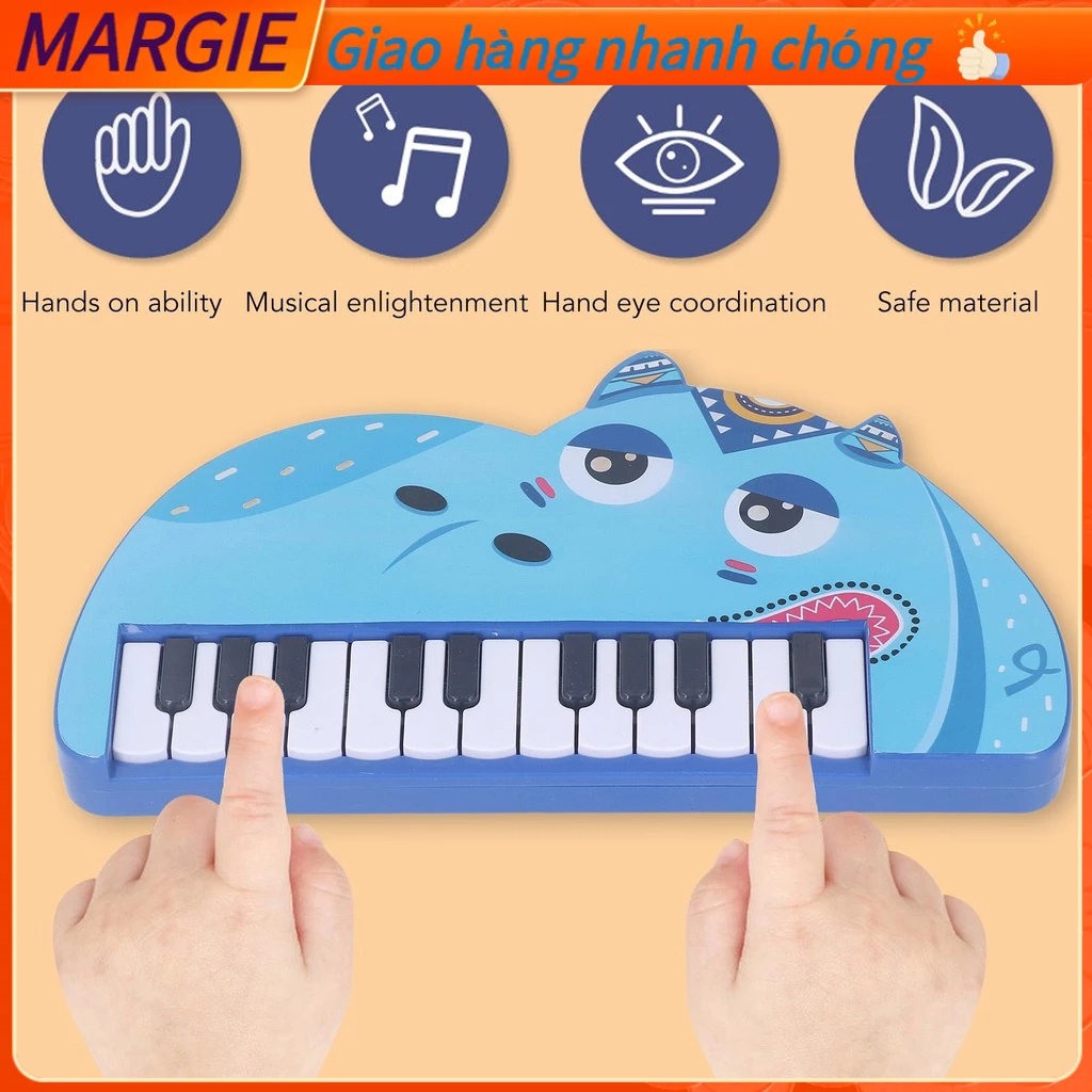 MARGIE Đàn piano điện tử dành cho trẻ em Thiết kế hoạt hình giáo dục Học sớm Bàn phím đàn người mới bắt đầu Tập đi