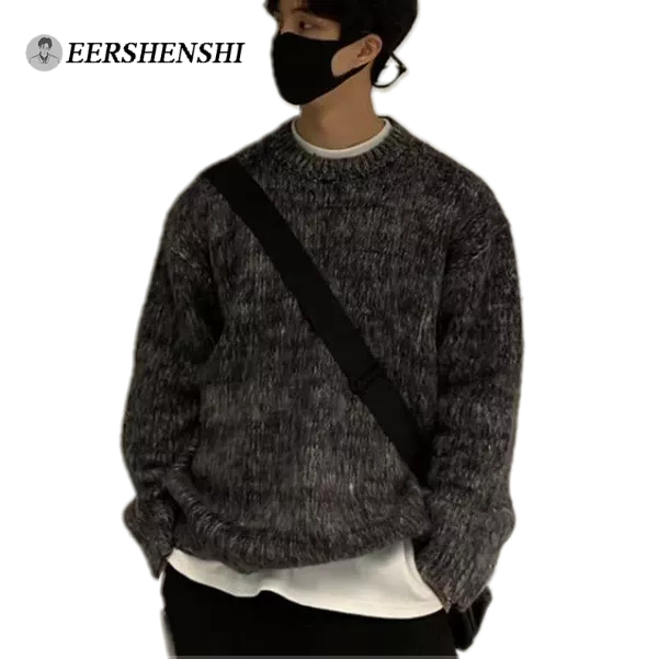 Áo sweater EERSHENSHI chui đầu vải cao cấp phong cách lười retro Nhật Bản thiết kế hợp thời trang cho nam