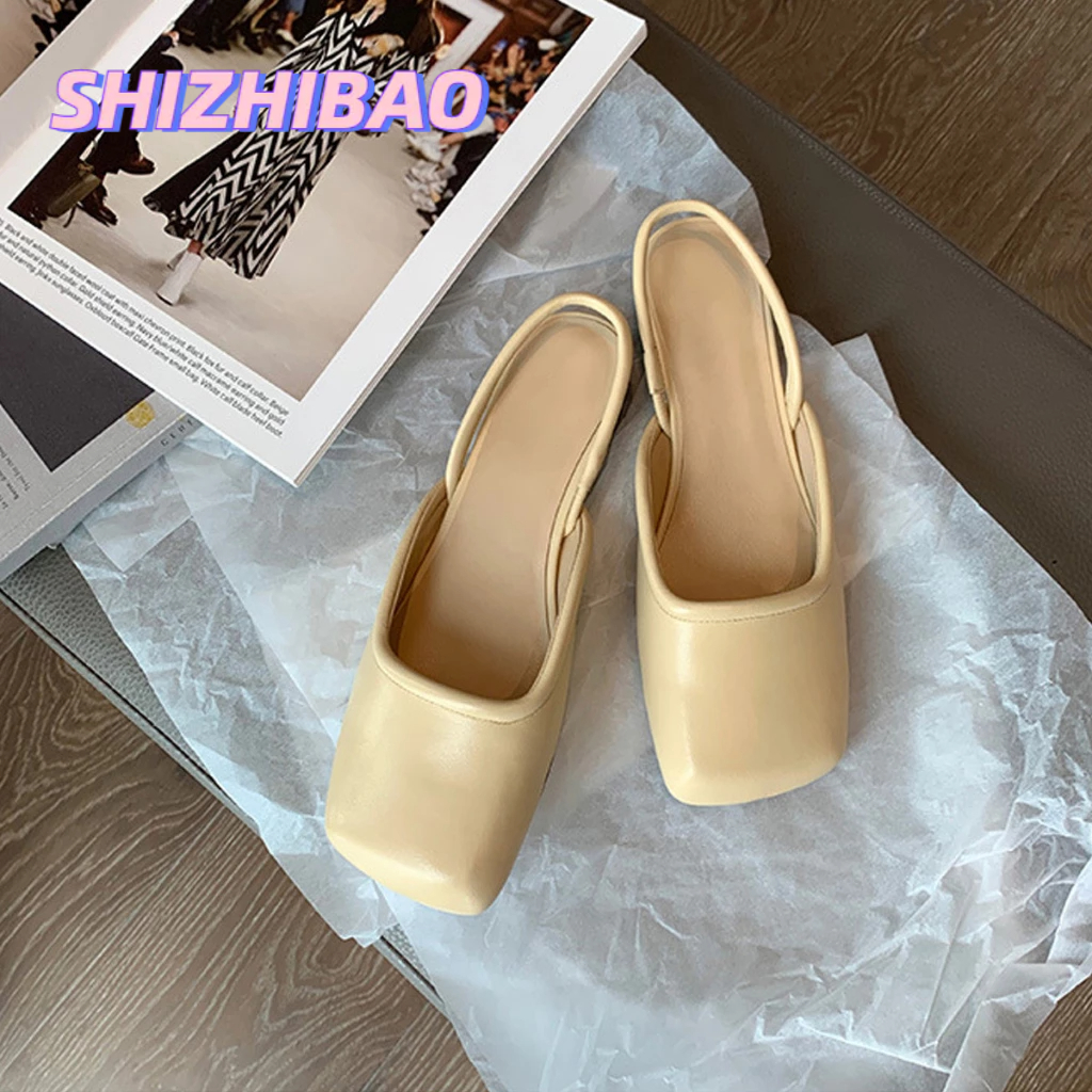 Dép Sandal Hở Ngón Mũi Vuông Thời Trang Xuân Thu Cho Nữ
