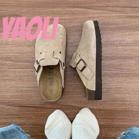 YAOLI  Dép Da Bò birkenstock Đế Mềm Thời Trang Cho Nữ