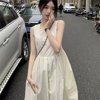 Tingyaxiu đầm yếm dáng chữ a cao cấp thời trang
