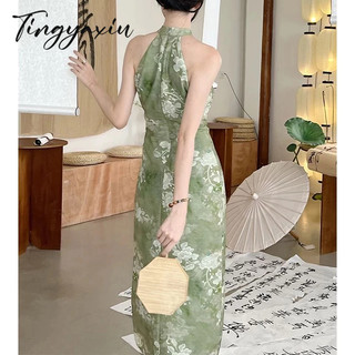 Đầm TING YA XIU phong cách nhẹ nhàng in hình thời trang nữ