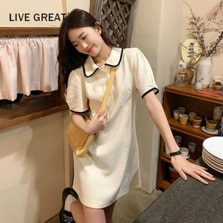 LIVE GREAT   Đầm Polo Ngắn Tay Ôm Eo Thời Trang Dành Cho Nữ