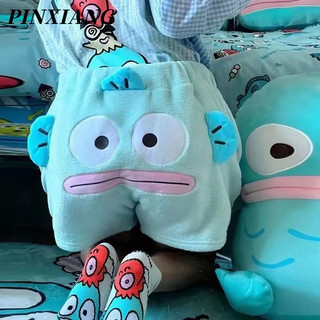 PINXIANG Quần Short Thêu Hình Cá Xấu Xí Dễ Thương Vui Nhộn Cho Nữ