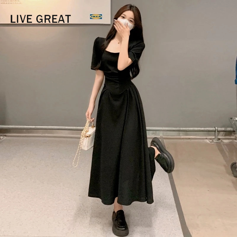 LIVE GREAT Váy nữ thiết kế thích hợp cho mùa hè mới của rench eo eo