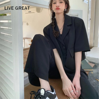 LIVE GREAT  Áo Khoác Mỏng Ngắn Tay Chất Lượng Cao Thời Trang Mùa Hè Cho Nữ