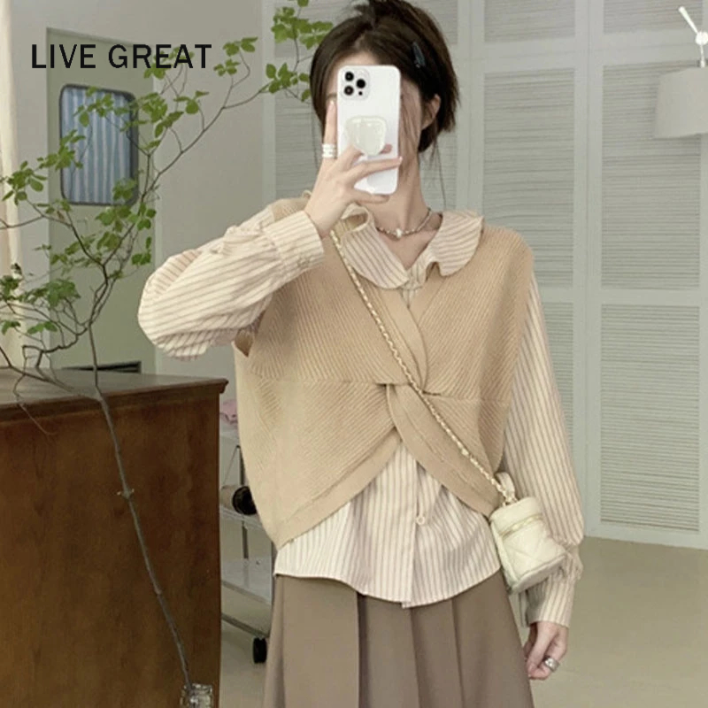 LIVE GREAT Áo Khoác Không Tay Plus Size Thanh Lịch