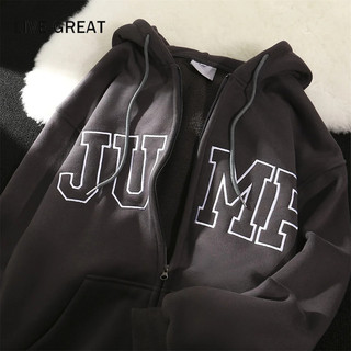 LIVE GREAT sweater plus fleece dài tay áo len cặp đôi áo len hoodie lazy wind coat