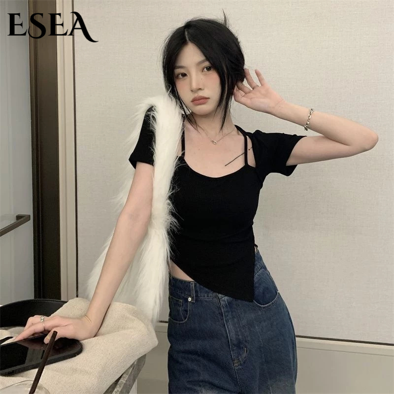 Fashey Áo Thun Ngắn Tay Mỏng Phong Cách Mùa Hè Mới Cho Nữ