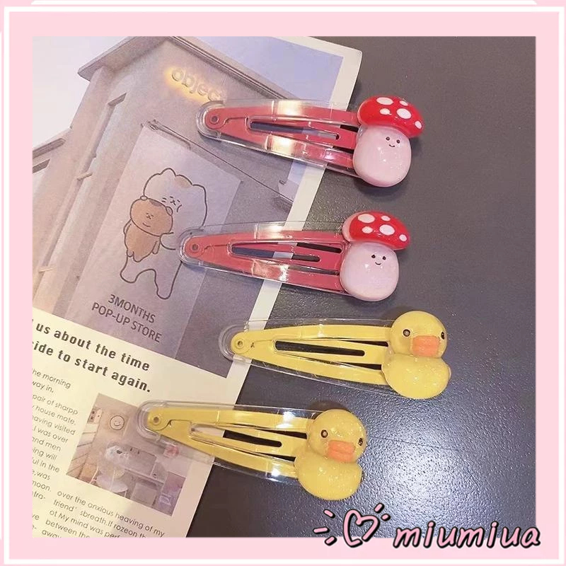 Miumiua🔮Kẹp Tóc Trong Suốt Họa Tiết Hoạt Hình Dễ Thương Cho Bé Gái Mới