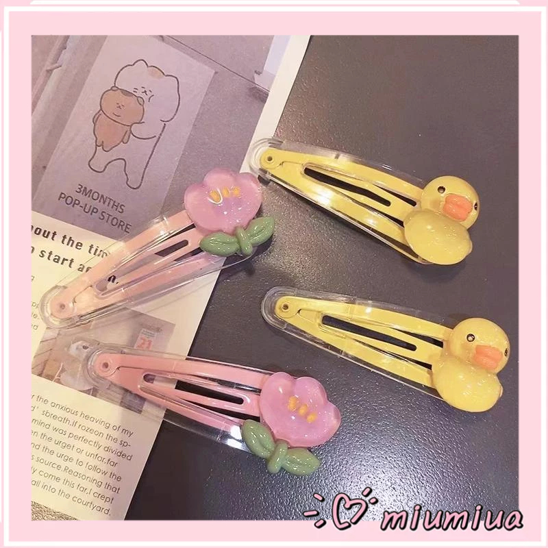 Miumiua🔮Kẹp Tóc Trong Suốt Họa Tiết Hoạt Hình Dễ Thương Cho Bé Gái Mới