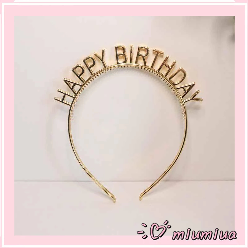 Miumiua🔮Bờm Cài Tóc Chữ HAPPY BIRTHDAY, Bờm Tóc Sinh Nhật Đính Đá Sáng Lấp Lánh Sang Trọng Dành Cho Nữ