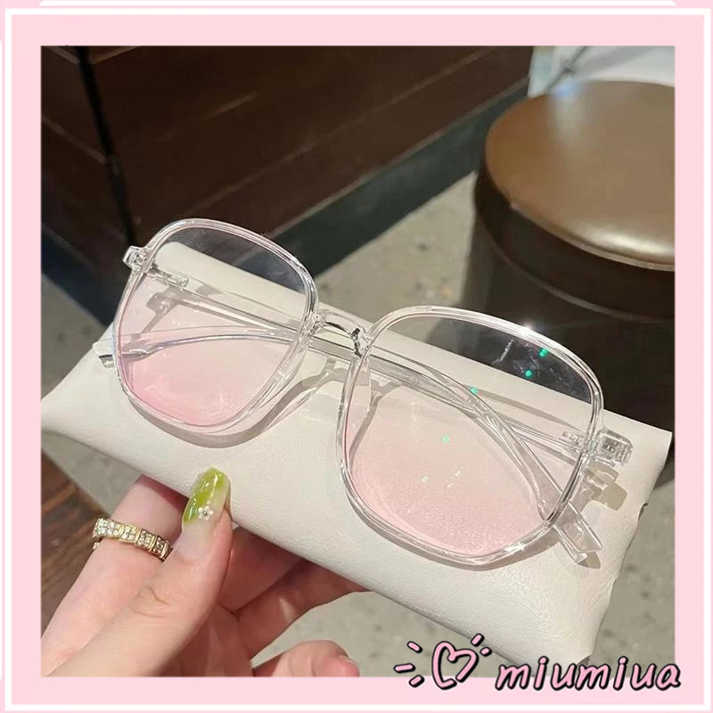 Miumiu🕶Mắt Kính Thời Trang Kính Râm Y2K Form Vuông Pha Hồng Baby Phong Cách Ulzzang Siêu Xinh Cho Nữ 2024