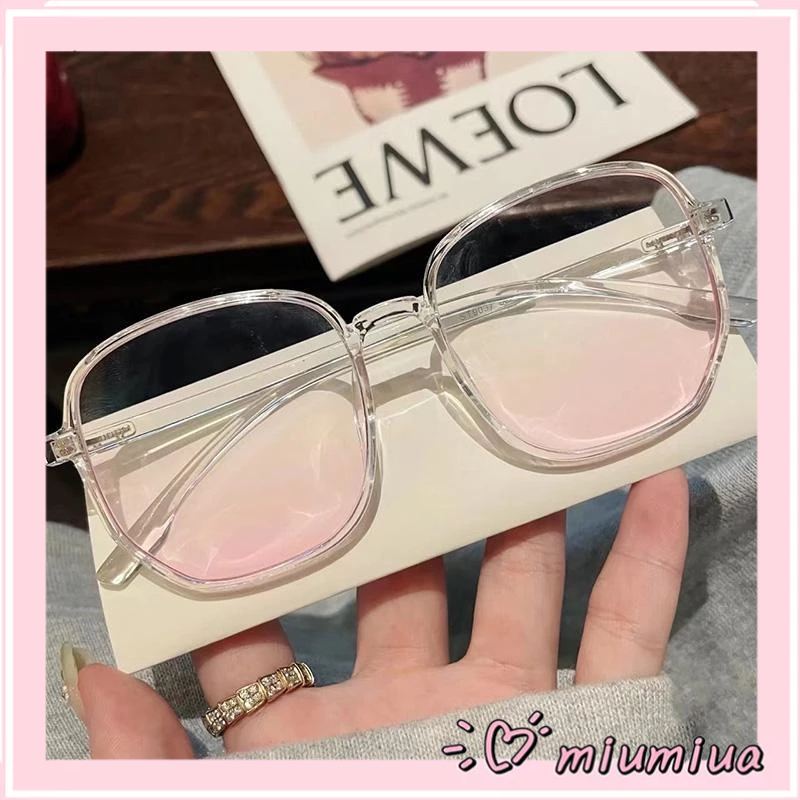 Miumiu🕶Mắt Kính Thời Trang Kính Râm Y2K Form Vuông Pha Hồng Baby Phong Cách Ulzzang Siêu Xinh Cho Nữ 2024